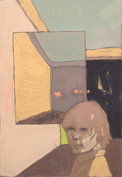 Regard I - 21x30 - tempera